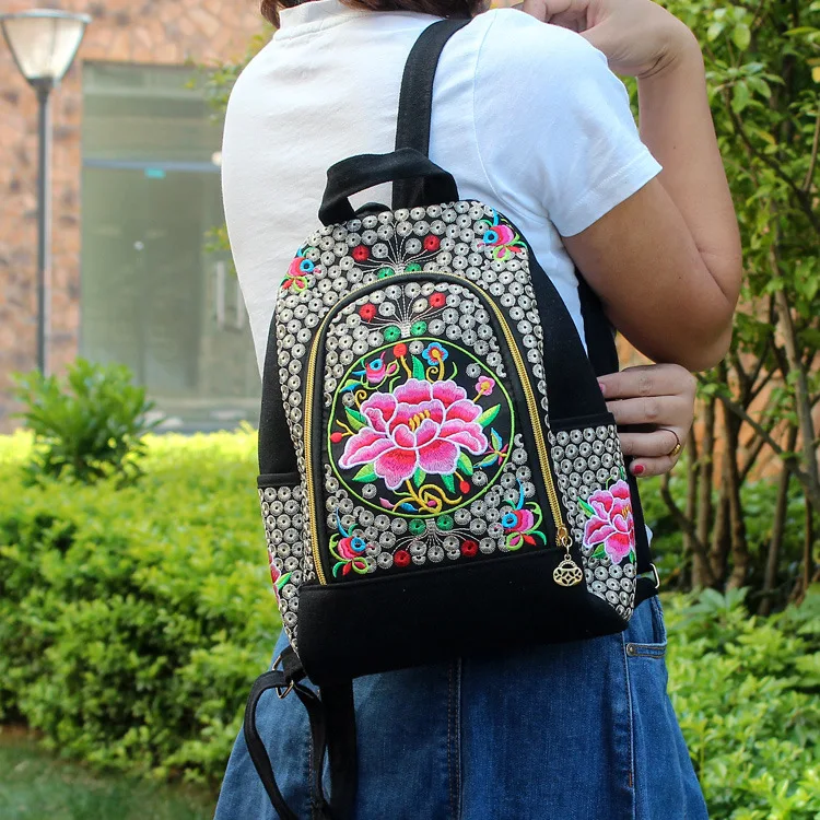 Grand sac à dos motif ethnique classe Sac à dos motif ethnique couleur