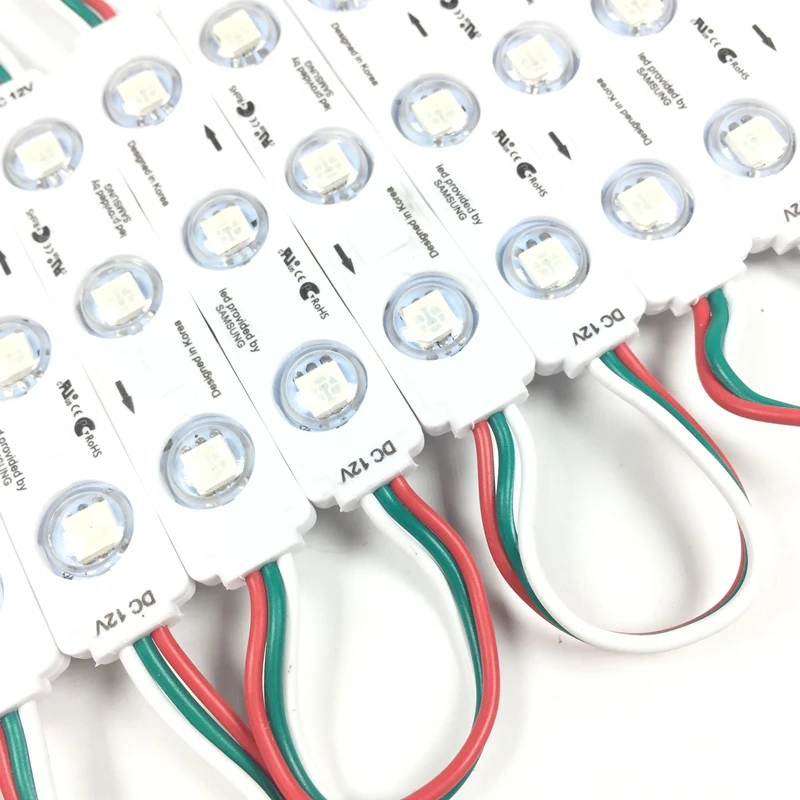 100 PCS WS2811 2811 IC 3led 5050 RGB LED Pixel Digital Module String Light Waterproof DC12V Injection ABS Material
100 PCS WS2811 2811 IC 3led 5050 RGB LED Pixel Digital Module String Light Waterproof DC12V Injection ABS Material