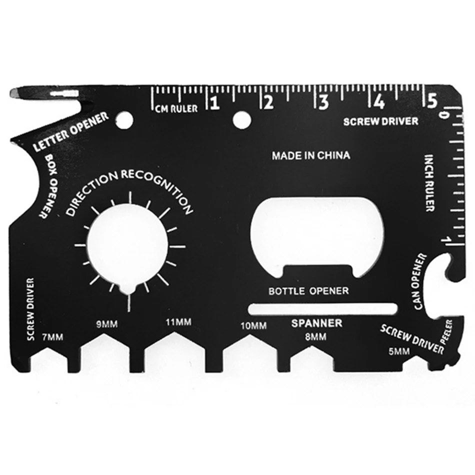 Multi function 15 in 1 card knife six angle wrench screwdriver edc Multi Tools Outdoor tools black card
Multi function 15 in 1 card knife six angle wrench screwdriver edc Multi Tools Outdoor tools black card