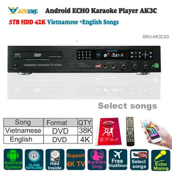 Android Cloud Karaoke Player/Jukebox,5TB HDD 42K English(4K),Vietnamese(38K) Songds ECHO,DVD Driver,Cloud Download,YOUTUBÊ Sing,
Android Cloud Karaoke Player/Jukebox,5TB HDD 42K English(4K),Vietnamese(38K) Songds ECHO,DVD Driver,Cloud Download,YOUTUBÊ Sing,