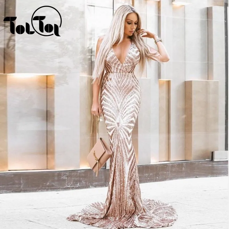 Sequin Summer Dress Deep V Neck High Waist Party Long Maxi Women Dress Backless Strap Solid Sexy Dresses Vestidos
Sequin Summer Dress Deep V Neck High Waist Party Long Maxi Women Dress Backless Strap Solid Sexy Dresses Vestidos