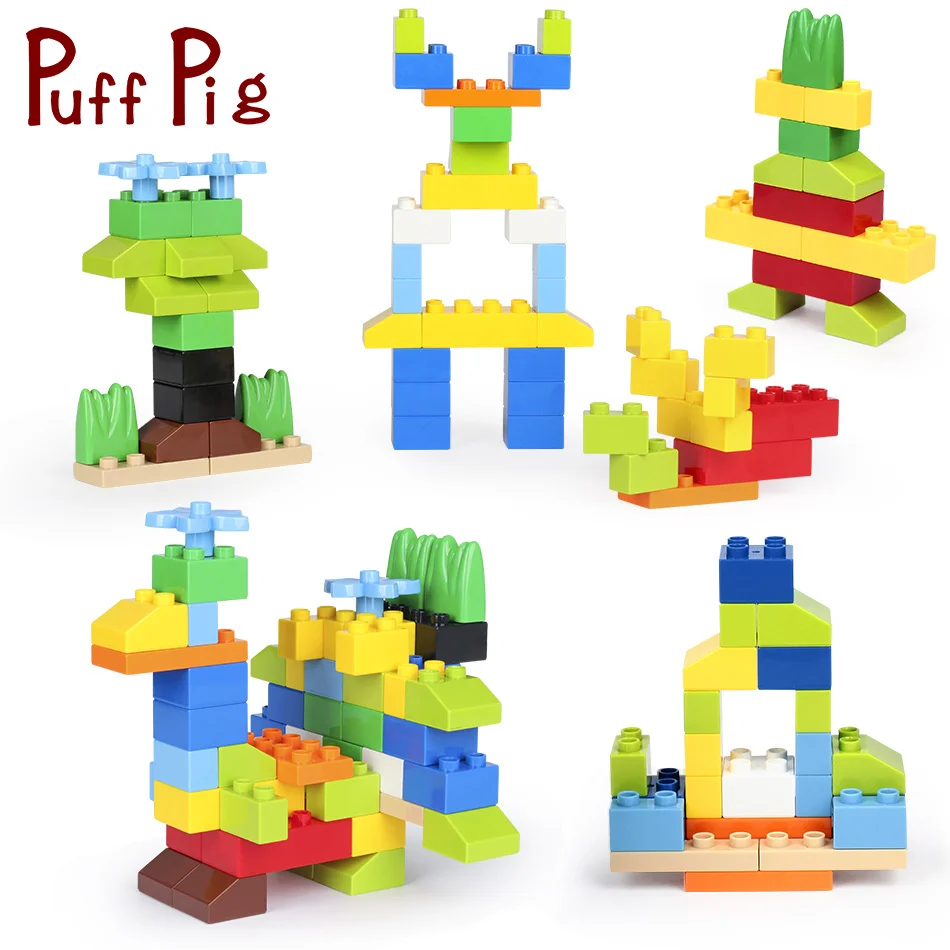 Puff Pig 52PCS Big Size Baby Free Combination Toys Educational Kids legorreta Duplo Building Diy Toy Blocks Bricks Block Zabawki
Puff Pig 52PCS Big Size Baby Free Combination Toys Educational Kids legorreta Duplo Building Diy Toy Blocks Bricks Block Zabawki