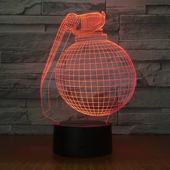 Grenade 3d 7 color night light bedroom holiday decoration table lamp gift atmosphere lamp 1571
Grenade 3d 7 color night light bedroom holiday decoration table lamp gift atmosphere lamp 1571