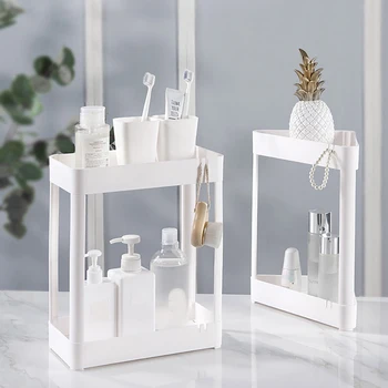 2 Tier Table Standing Rack Simple Shelf White Color Storage Organizer With Hooks For Kitchen Bathroom Organizer
2 Tier Table Standing Rack Simple Shelf White Color Storage Organizer With Hooks For Kitchen Bathroom Organizer