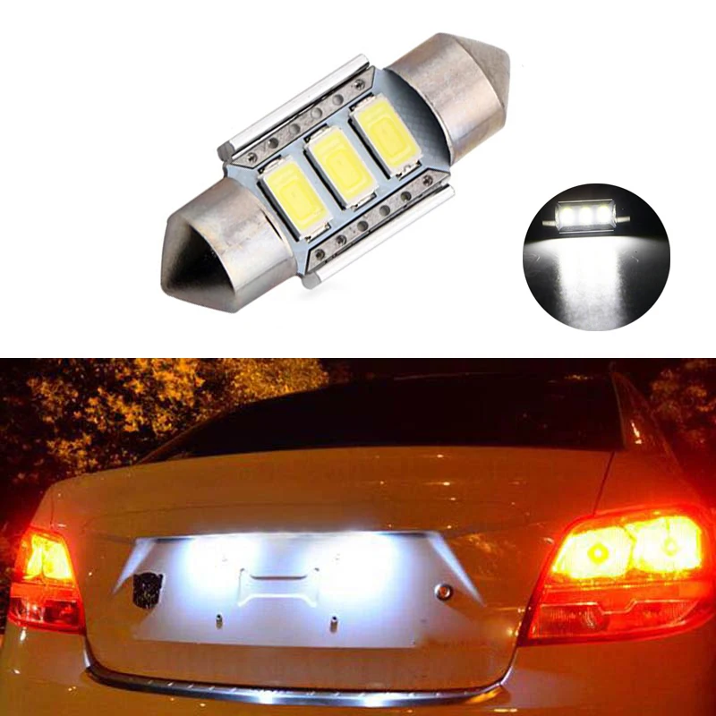 1x LED CANbus Dome Festoon 5630 Error free License Number Plate Light Bulbs For Volvo S40 V50 V70 C30 C70 70 s80 XC90 s60
1x LED CANbus Dome Festoon 5630 Error free License Number Plate Light Bulbs For Volvo S40 V50 V70 C30 C70 70 s80 XC90 s60