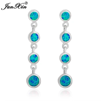 Fashion Jewelry Earrings Blue Opal Stone Silver Color Filled brincos de festa Dangle Drop Earring NEW Arrival Ear0539-01
Fashion Jewelry Earrings Blue Opal Stone Silver Color Filled brincos de festa Dangle Drop Earring NEW Arrival Ear0539-01