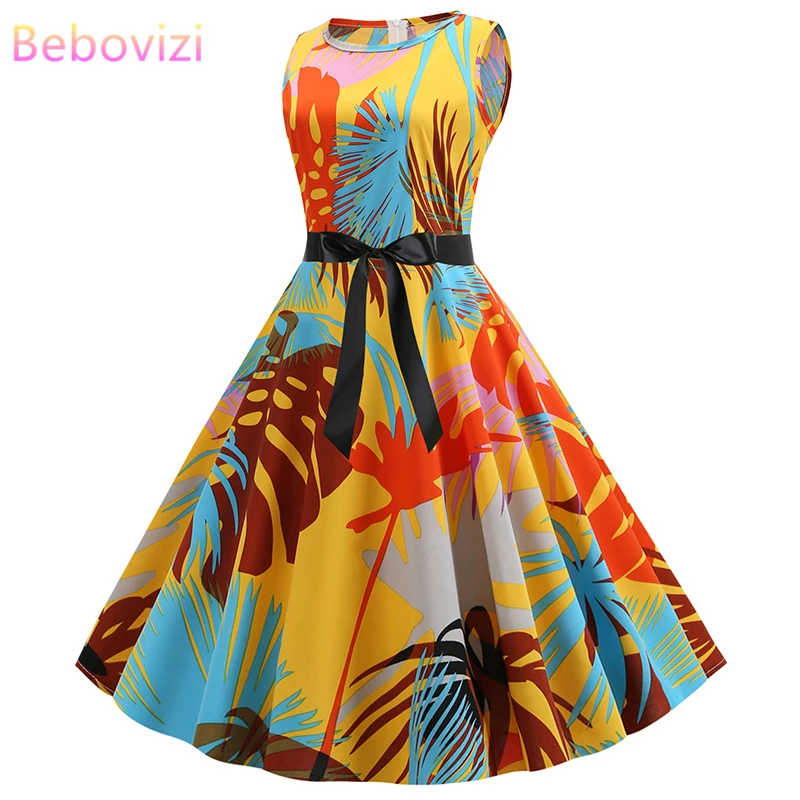 Bebovizi New Women Clothes 2019 Summer Vestidos Casual Office Vintage Plus Size Bandage Dress Print Elegant Party Yellow Dresses
Bebovizi New Women Clothes 2019 Summer Vestidos Casual Office Vintage Plus Size Bandage Dress Print Elegant Party Yellow Dresses