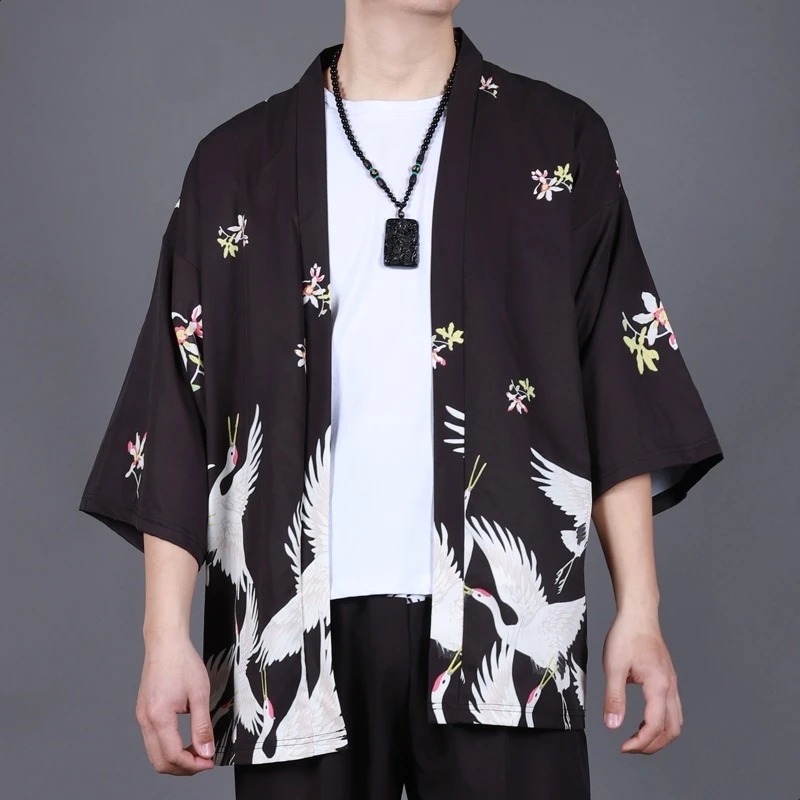 Кимоно Yukata haori мужское кимоно кардиган костюм самурая одежда пиджак рубашка yukata