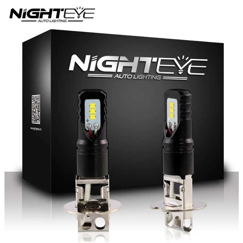 NIGHTEYE H3 LED Fog Light Bulbs 160W 1600LM A Pair Auto Car Driving Lamp Lights 6500K White IP68 CSP LED Chip Fog Light Bulb
NIGHTEYE H3 LED Fog Light Bulbs 160W 1600LM A Pair Auto Car Driving Lamp Lights 6500K White IP68 CSP LED Chip Fog Light Bulb