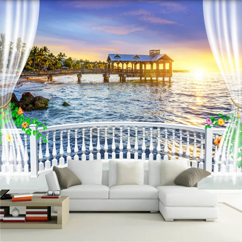 Custom Photo Wall Paper 3D Balcony Beautiful Sea View Sunrise Mural Living Room Bedroom Cafe Restaurant Backdrop Wall Home Decor
Custom Photo Wall Paper 3D Balcony Beautiful Sea View Sunrise Mural Living Room Bedroom Cafe Restaurant Backdrop Wall Home Decor