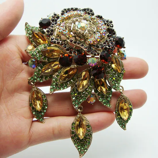 Retro Fashion And The Combination Of Brown Rose Crystal Brooch Rhinestone Flower Pendant
Retro Fashion And The Combination Of Brown Rose Crystal Brooch Rhinestone Flower Pendant
