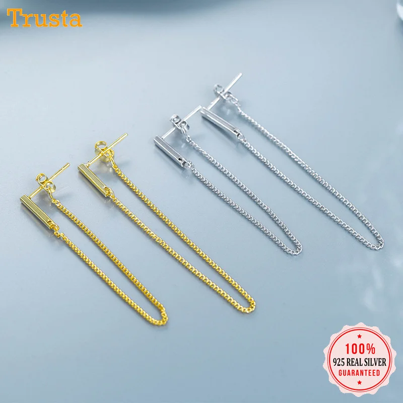 Trustdavis 100% 925 Sterling Silver Stud Earrings Linked Stick Chain Fashion Jewelry Daughter Birthday Gift Fine Jewelry DA232
Trustdavis 100% 925 Sterling Silver Stud Earrings Linked Stick Chain Fashion Jewelry Daughter Birthday Gift Fine Jewelry DA232