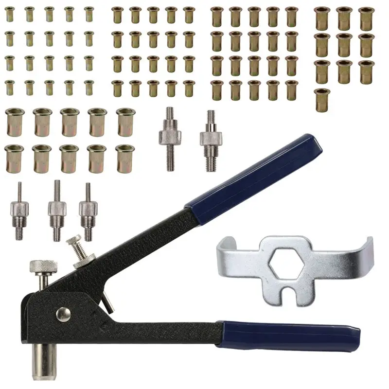 Rivet Tool Threaded Insert Hand Riveting Kit Nuts Riveter Tool Box Set Hand Manual Repair Tools For Auto Rivets Drill Adapter
Rivet Tool Threaded Insert Hand Riveting Kit Nuts Riveter Tool Box Set Hand Manual Repair Tools For Auto Rivets Drill Adapter