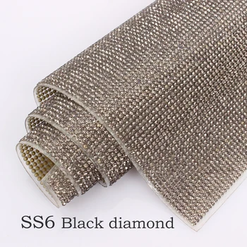 Hotfix Rhinestone Trim SS6 Black diamond Crystal Mesh roll 24*40cm strass Applique Banding for Decorat free shipping
Hotfix Rhinestone Trim SS6 Black diamond Crystal Mesh roll 24*40cm strass Applique Banding for Decorat free shipping
