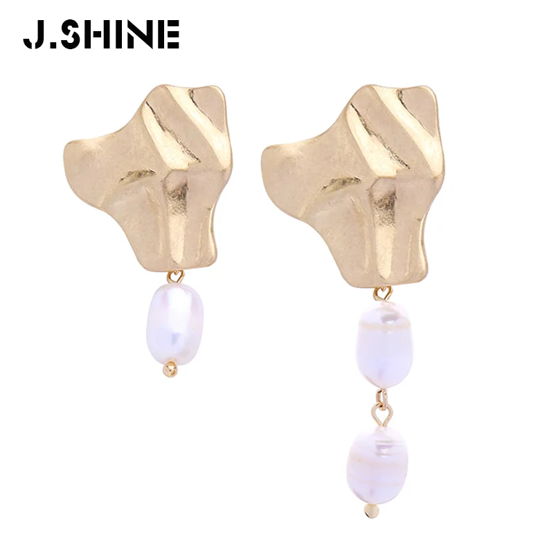 JShine Women Irregualr Earrings Gold Color Zinc Alloy Freshwater Pearl Earrings for Women Asymmetrical Earrings Fashion Jewelry
JShine Women Irregualr Earrings Gold Color Zinc Alloy Freshwater Pearl Earrings for Women Asymmetrical Earrings Fashion Jewelry