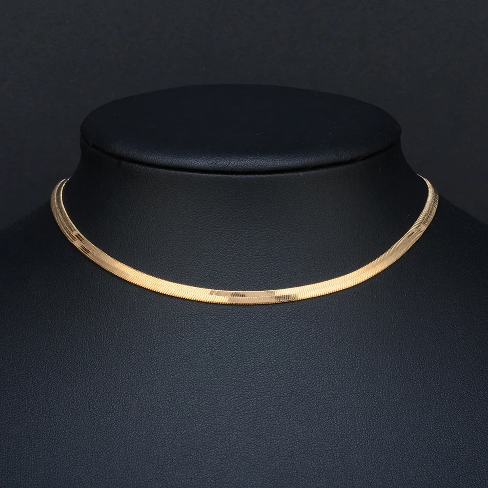 New Simple, Low-key and Short Clavicle Blade Chain Flat Snake Bone Chain Necklace in Europe and America
New Simple, Low-key and Short Clavicle Blade Chain Flat Snake Bone Chain Necklace in Europe and America