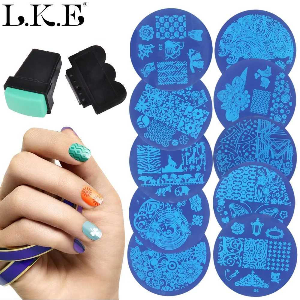 Nail Art Stamping Template LKE 10pcs Nail Plates +1 Stamper + 1 Scraper For Manicure Beautiful Flowers 3D DIY Nail Art Tools
Nail Art Stamping Template LKE 10pcs Nail Plates +1 Stamper + 1 Scraper For Manicure Beautiful Flowers 3D DIY Nail Art Tools