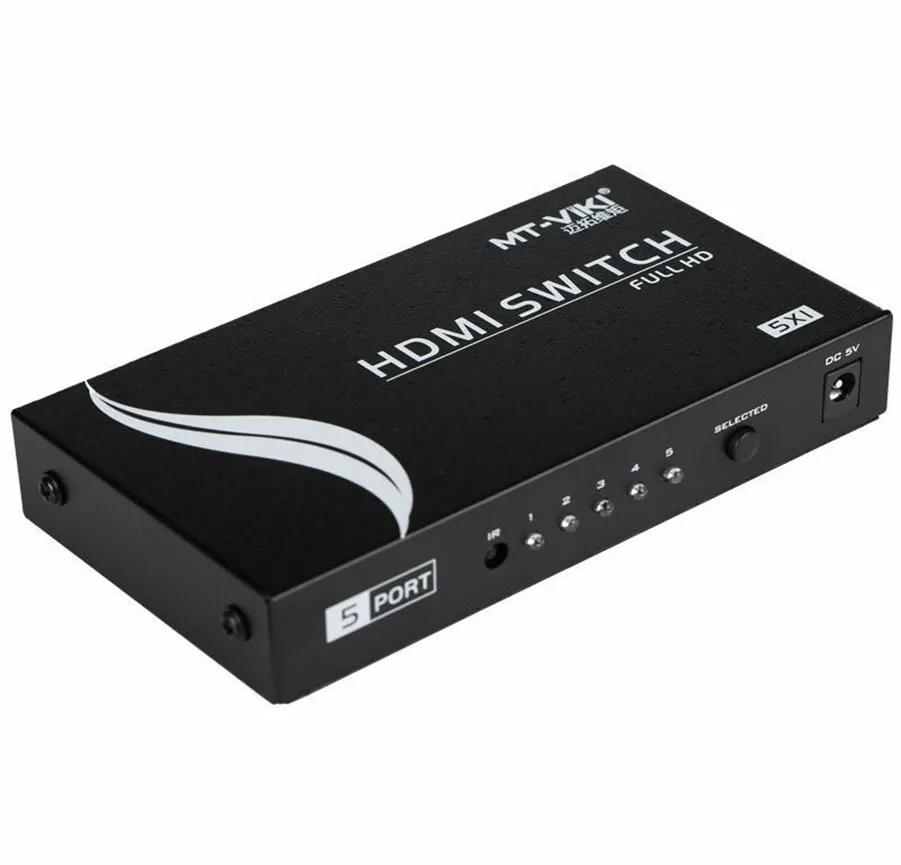 MT VIKI 5x1 Переключатель HDMI 5 входов 1 выходной порт Поддержка 3D и 1080P с ИК пультом