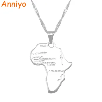 Anniyo Two Size Africa Map Pendant Necklace for Women Girl Silver Color African Jewelry Maps #107306
Anniyo Two Size Africa Map Pendant Necklace for Women Girl Silver Color African Jewelry Maps #107306