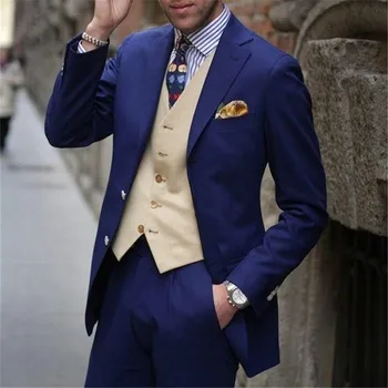 Classic Style Two Button 2018 Blue Groom Tuxedos Groomsmen Mens Wedding Suits Prom Dress men suit (Jacket+Pants+Vest+Tie)
Classic Style Two Button 2018 Blue Groom Tuxedos Groomsmen Mens Wedding Suits Prom Dress men suit (Jacket+Pants+Vest+Tie)