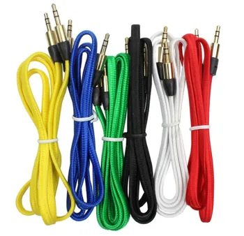 hopetoth 1M Nylon Fabric Braided flat Car Aux audio Cable Extended Audio Auxiliary Cable for iPhone 4 5 6 6s Samsung
hopetoth 1M Nylon Fabric Braided flat Car Aux audio Cable Extended Audio Auxiliary Cable for iPhone 4 5 6 6s Samsung