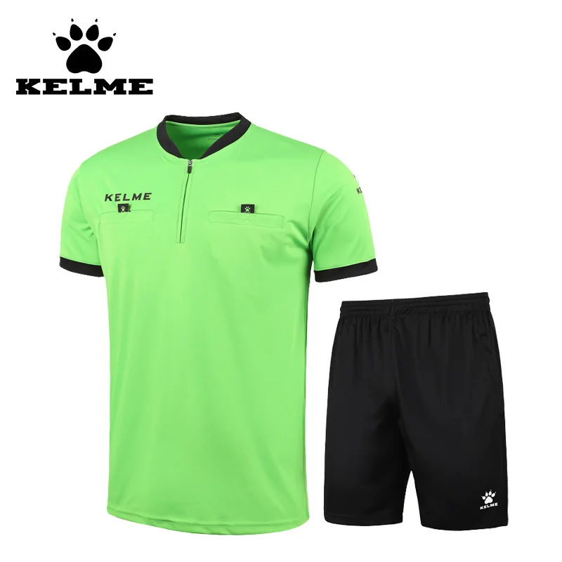 Image KELME Football Jerseys 2017 Soccer Referee Short Men Professional Uniform Camisetas De Futbol Customizable Jersey Sets Shirt 63