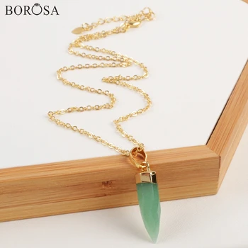 JUST PENDANT Fashion Green Aventurine Faceted Stone Pencil Point Gold Pendant for Necklace
JUST PENDANT Fashion Green Aventurine Faceted Stone Pencil Point Gold Pendant for Necklace