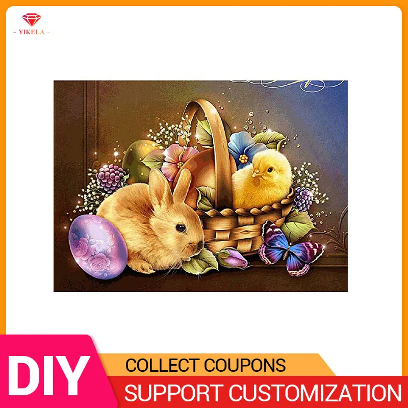 YIKELA 5d Diy Diamond Painting Easter Cartoon Rabbit Chicken Full Round Needlework Religious Mosaic Decor Wall Painting
YIKELA 5d Diy Diamond Painting Easter Cartoon Rabbit Chicken Full Round Needlework Religious Mosaic Decor Wall Painting
