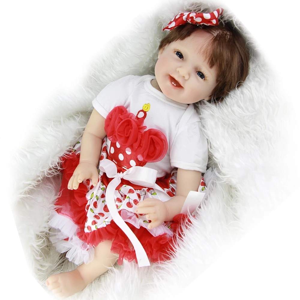 Fashion Baby Girl DIY Toy 22'' Reborn Baby Dolls Soft Silicone Baby Realistic 55 cm Smiling Reborn bebe Kids Birthday Xmas Gift
Fashion Baby Girl DIY Toy 22'' Reborn Baby Dolls Soft Silicone Baby Realistic 55 cm Smiling Reborn bebe Kids Birthday Xmas Gift