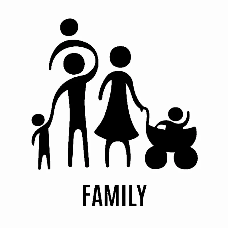 Cunymagos THE HAPPY FAMILY Sticker Car Accessories Vinyl Window Car Decals and Sticker Car-styling Fashion Decal Sticker for Car 1715CM (2)