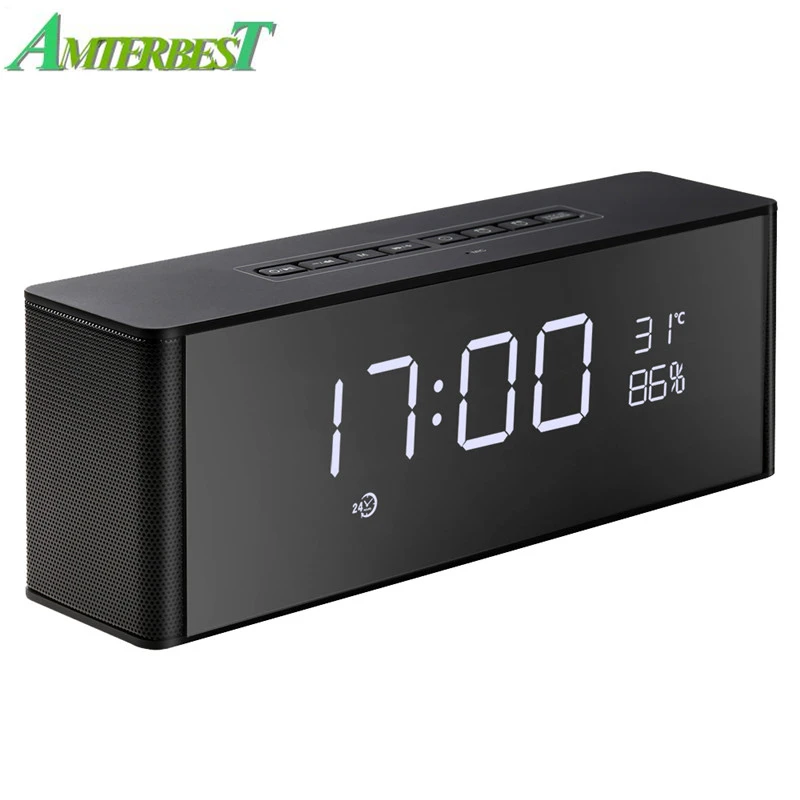 AMTERBEST Portable Bluetooth Speaker Super Bass Wireless Stereo Speakers Support TF AUX FM Radio Play Alarm Clock for Smartphone
AMTERBEST Portable Bluetooth Speaker Super Bass Wireless Stereo Speakers Support TF AUX FM Radio Play Alarm Clock for Smartphone