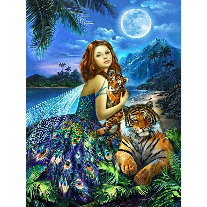 5D Resin Diamond embroidery Round Diamond Mosaic Craft Cross Stitch DIY Needlework 2018 Fashion Fairy And Tigers KBL
5D Resin Diamond embroidery Round Diamond Mosaic Craft Cross Stitch DIY Needlework 2018 Fashion Fairy And Tigers KBL