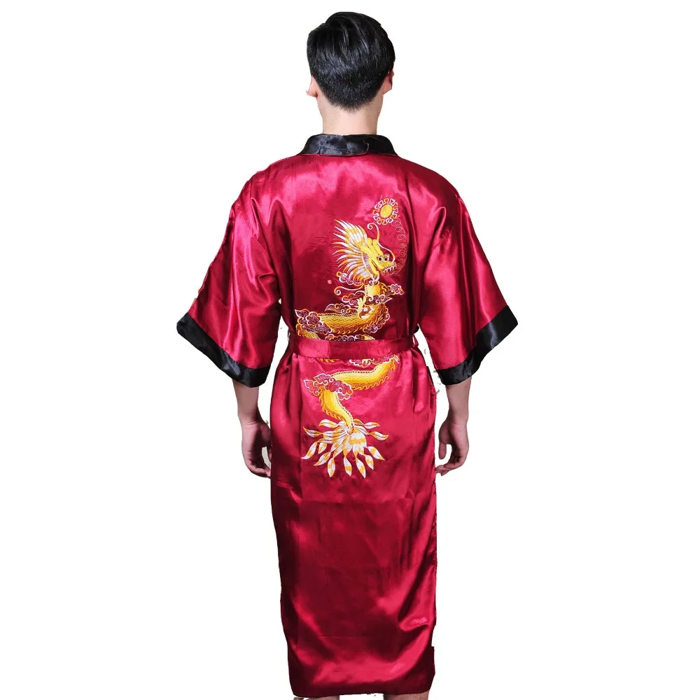 Black/BurgudyReversible Two-Face New Chinese Men's Silk Satin Robe Embroider Dragon Kimono Bathrobe Gown Sleepwear One Size 1307
Black/BurgudyReversible Two-Face New Chinese Men's Silk Satin Robe Embroider Dragon Kimono Bathrobe Gown Sleepwear One Size 1307