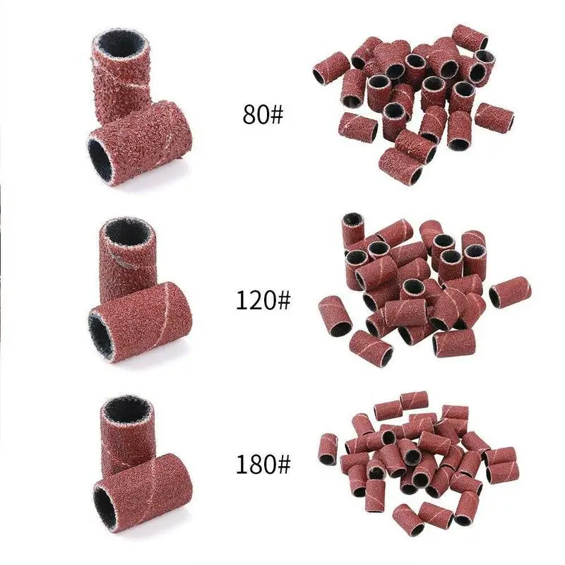 100pcs 80/120/180 Nail Art Sanding Bands For Electric Nail Dril Machine 6mm Drill Bits File For UV Gel Polish Acrylic Remover
100pcs 80/120/180 Nail Art Sanding Bands For Electric Nail Dril Machine 6mm Drill Bits File For UV Gel Polish Acrylic Remover