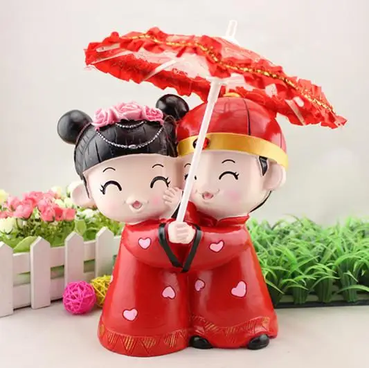 creative wedding gifts chinese tradition style couple romantic umbrella bride and groom wedding cake topper figurines color red
creative wedding gifts chinese tradition style couple romantic umbrella bride and groom wedding cake topper figurines color red