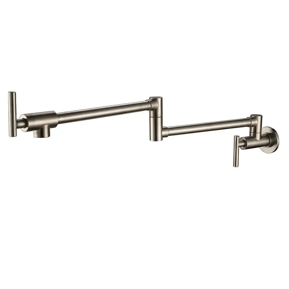Wall Mounted Brass single cold Pot Filler faucet tap Double Joint Spout Brushed Nickel Wall Mounted Kitchen Faucet
Wall Mounted Brass single cold Pot Filler faucet tap Double Joint Spout Brushed Nickel Wall Mounted Kitchen Faucet
