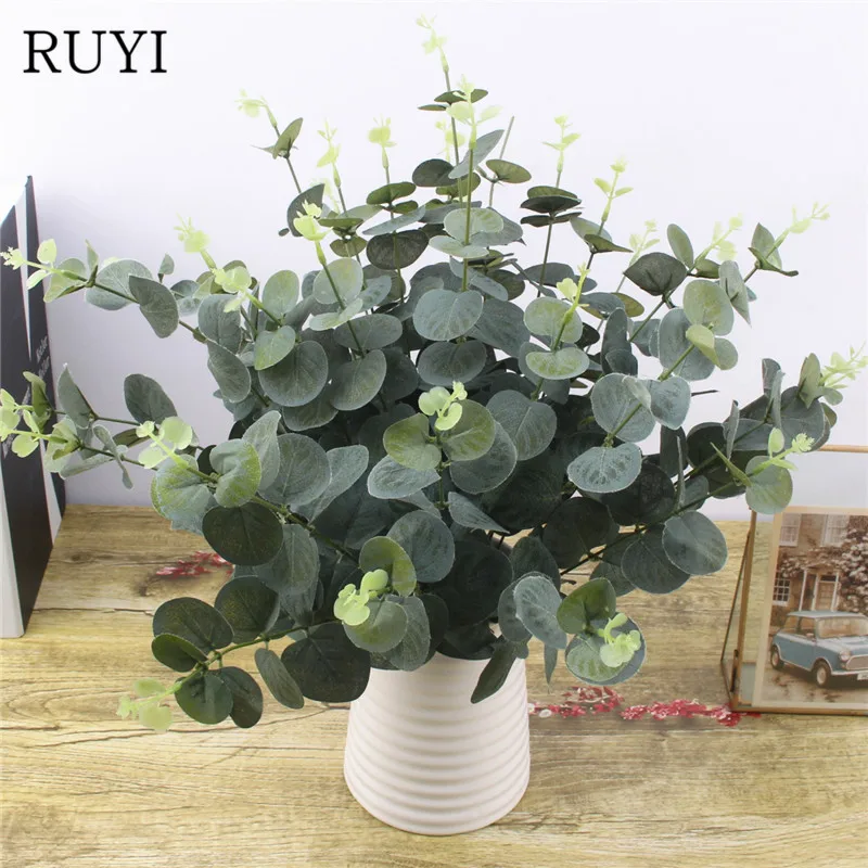 Green Artificial Leaves Large Eucalyptus Leaf Plants Wall Material Decorative Fake Plants For Home Shop Garden Party Decor 37cm
Green Artificial Leaves Large Eucalyptus Leaf Plants Wall Material Decorative Fake Plants For Home Shop Garden Party Decor 37cm
