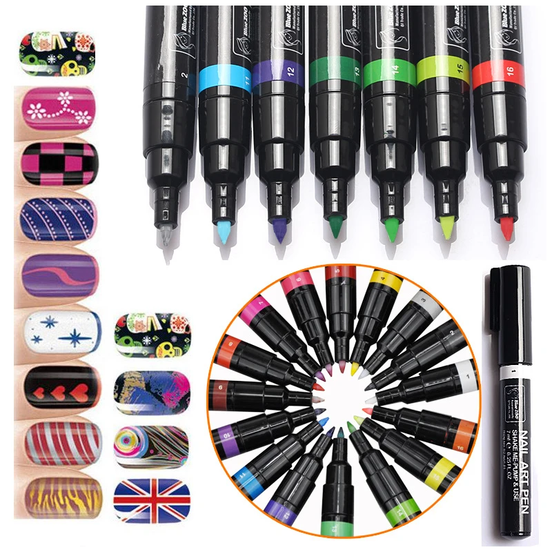 16 Colors Set 7ml Nail Art Pen for 3D Nail Art DIY Decoration Nail Polish Pen Set UV Gel Art Design Drawing Tool Set Beauty 2018
16 Colors Set 7ml Nail Art Pen for 3D Nail Art DIY Decoration Nail Polish Pen Set UV Gel Art Design Drawing Tool Set Beauty 2018