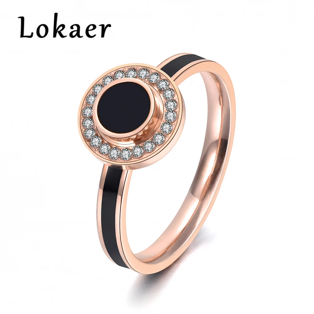 Lokaer Stainless Steel Ring With Glaze Painting & Shinning Rhinestones Rose Gold Color Jewelry Anillos Mujer R18137
Lokaer Stainless Steel Ring With Glaze Painting & Shinning Rhinestones Rose Gold Color Jewelry Anillos Mujer R18137