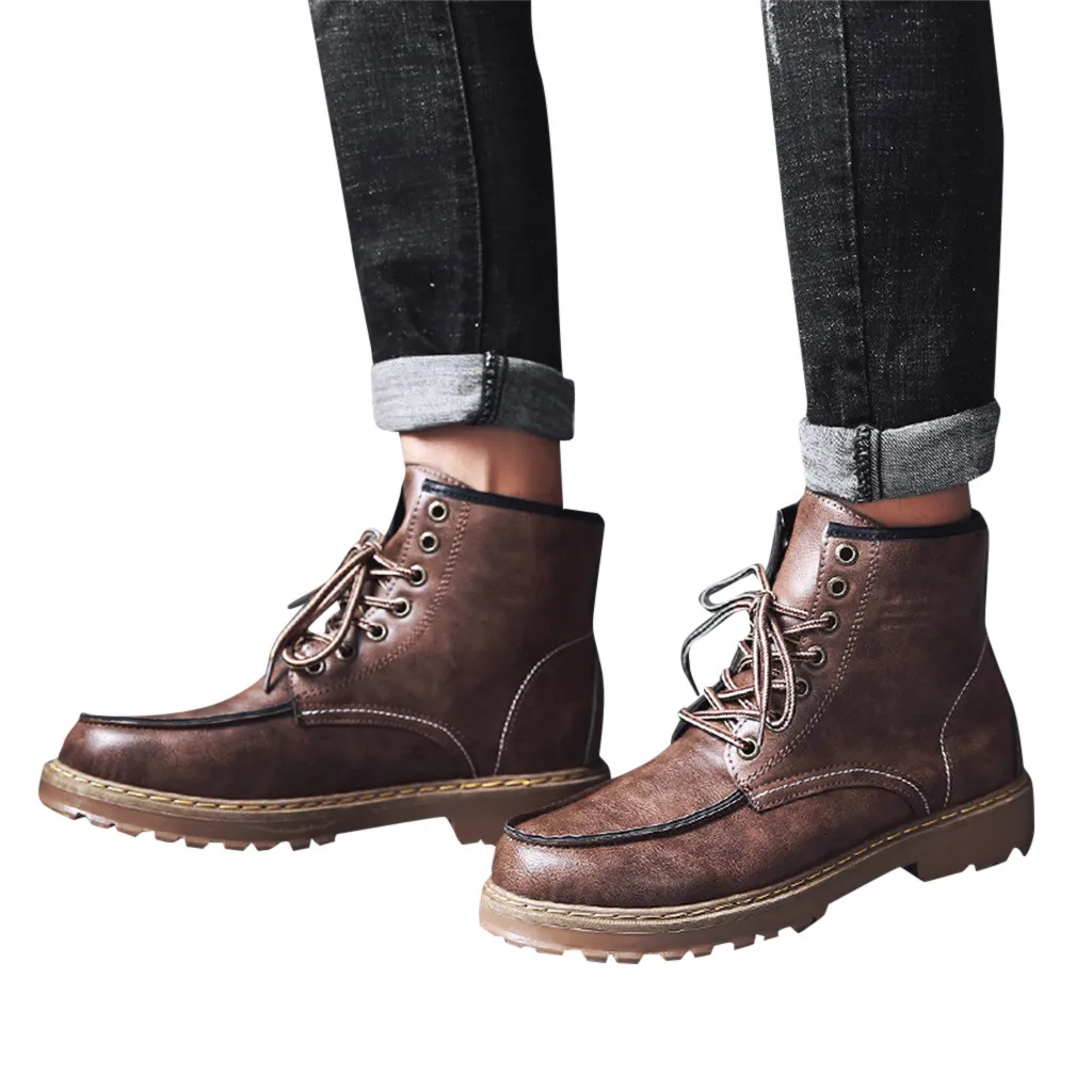2019 Casual Round Toe Ankle Boots Men Fashion Motorcycle Boots Men Waterproof Retro Autumn Boots Men NEW Arrival
2019 Casual Round Toe Ankle Boots Men Fashion Motorcycle Boots Men Waterproof Retro Autumn Boots Men NEW Arrival