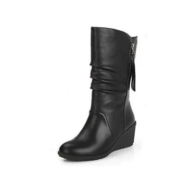 Europe and the United States of new fund 2017 autumn winters wedge heel boots female winter snow in single
Europe and the United States of new fund 2017 autumn winters wedge heel boots female winter snow in single