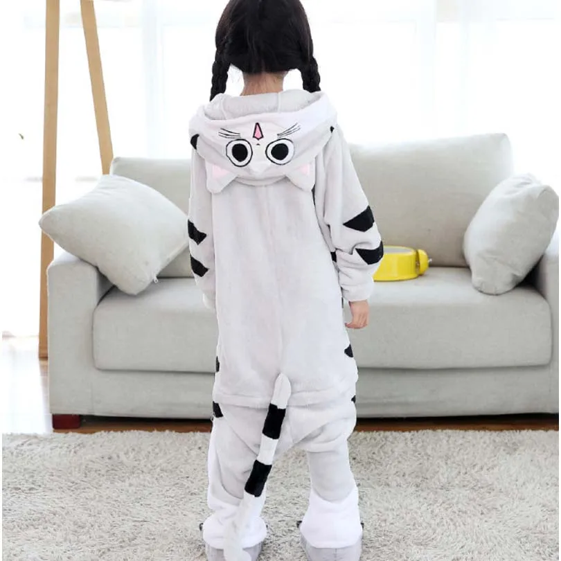Пижама фланелевая в виде кота дораэмона детский комбинезон Детский костюм для