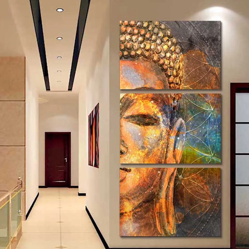 Modular Picture Canvas Painting Framework Fashion Artwork 3 Panel Golden Buddha Wall Art Poster Modern Living Room Decorative
Modular Picture Canvas Painting Framework Fashion Artwork 3 Panel Golden Buddha Wall Art Poster Modern Living Room Decorative