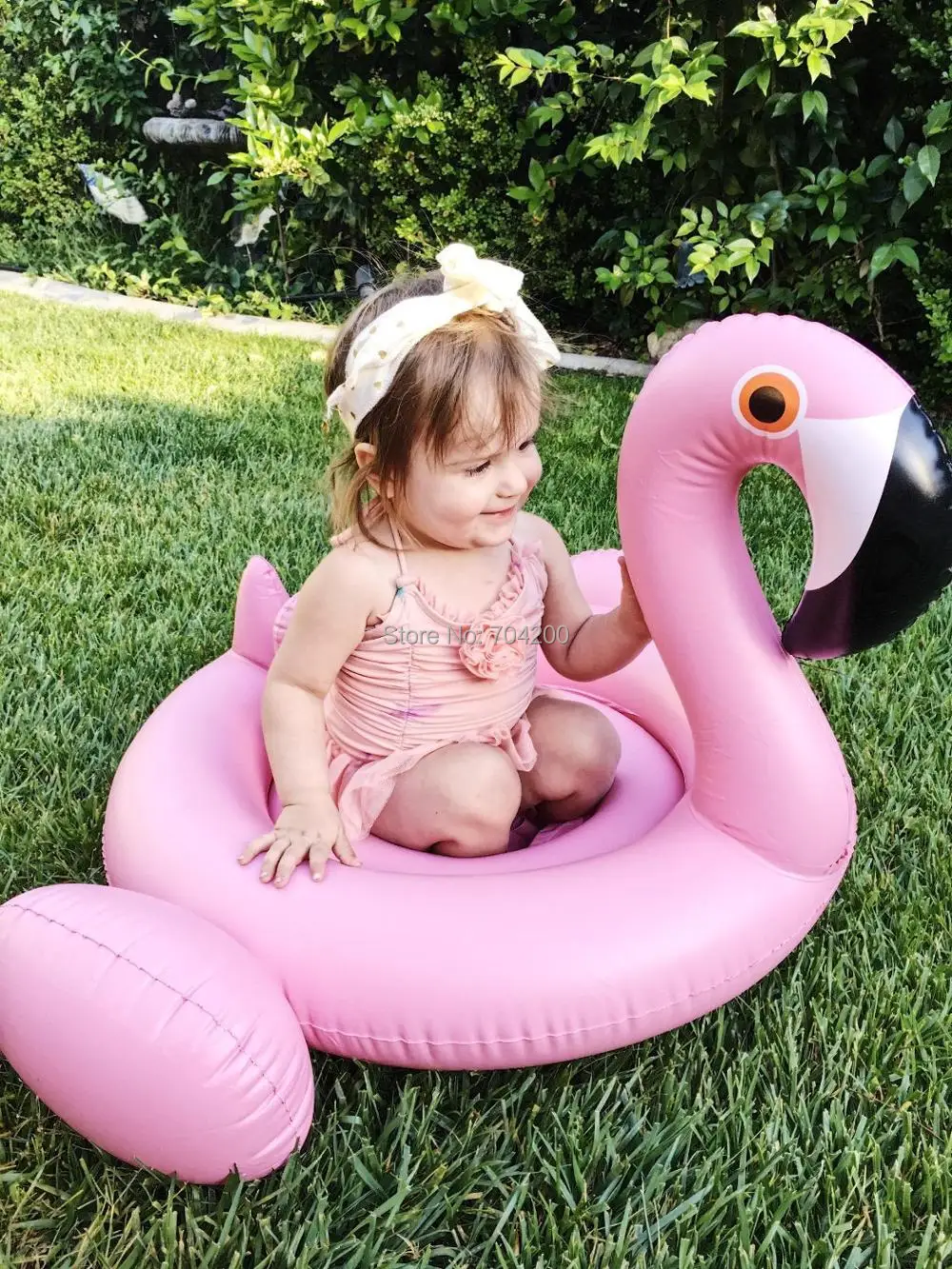 Mystery&Melody Baby Flamingo Pool Float Flamingo Inflatable Rafts Swim Ring Swimming Pool Toys for Baby Kids