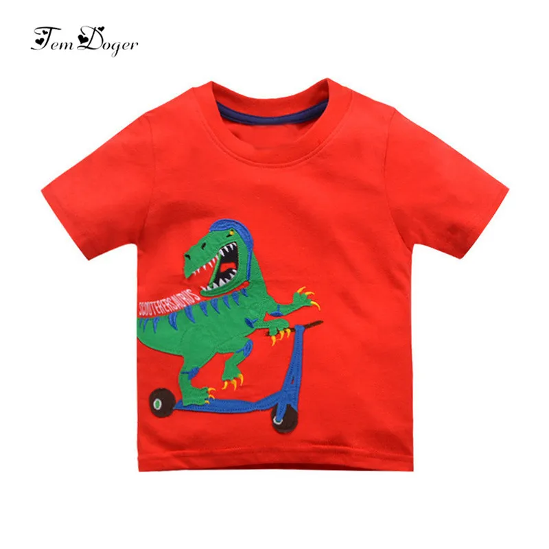 Tem Doger T shirt for Boys Summer Clothes Kids Clothing Children Boy Cotton Short Sleeve Dinosaur Patten T-shirt Tops Tee 1-5Y
Tem Doger T shirt for Boys Summer Clothes Kids Clothing Children Boy Cotton Short Sleeve Dinosaur Patten T-shirt Tops Tee 1-5Y