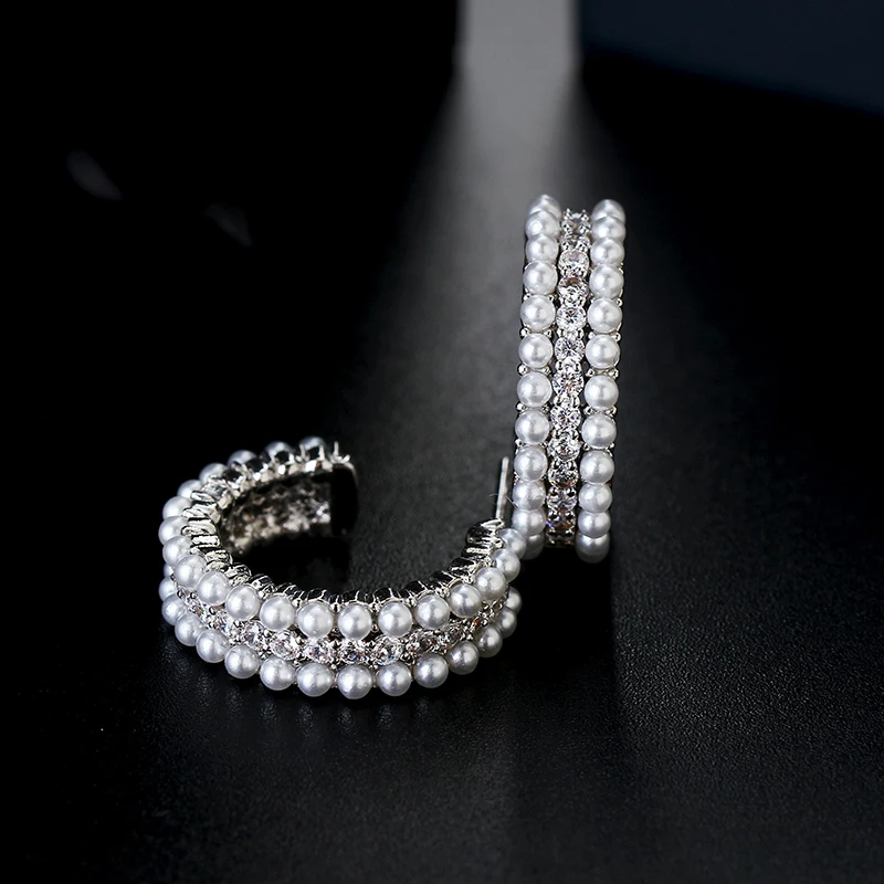 Snake Skin Design Pearls Stud Earrings Silver Plating Women Luxury Jewelry 925 Pin Paved CZ Stone XIUMEIYIZU Copper Earrings
Snake Skin Design Pearls Stud Earrings Silver Plating Women Luxury Jewelry 925 Pin Paved CZ Stone XIUMEIYIZU Copper Earrings