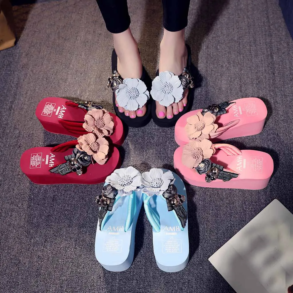 YOUYEDIAN women Flower Sandals Slippers Beach Shoes Wedges Flip Flops Platform Fashion sandalias mujer 2018 chaussures #w40
YOUYEDIAN women Flower Sandals Slippers Beach Shoes Wedges Flip Flops Platform Fashion sandalias mujer 2018 chaussures #w40