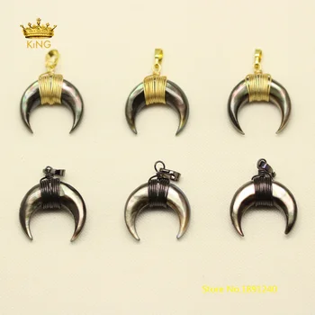 10PCS 20mm Black Shell Crescent Moon Shape Charm Healing Necklace,Wire Wrapped Gold / Gun Black Copper Horn Shell Pendant Supply
10PCS 20mm Black Shell Crescent Moon Shape Charm Healing Necklace,Wire Wrapped Gold / Gun Black Copper Horn Shell Pendant Supply