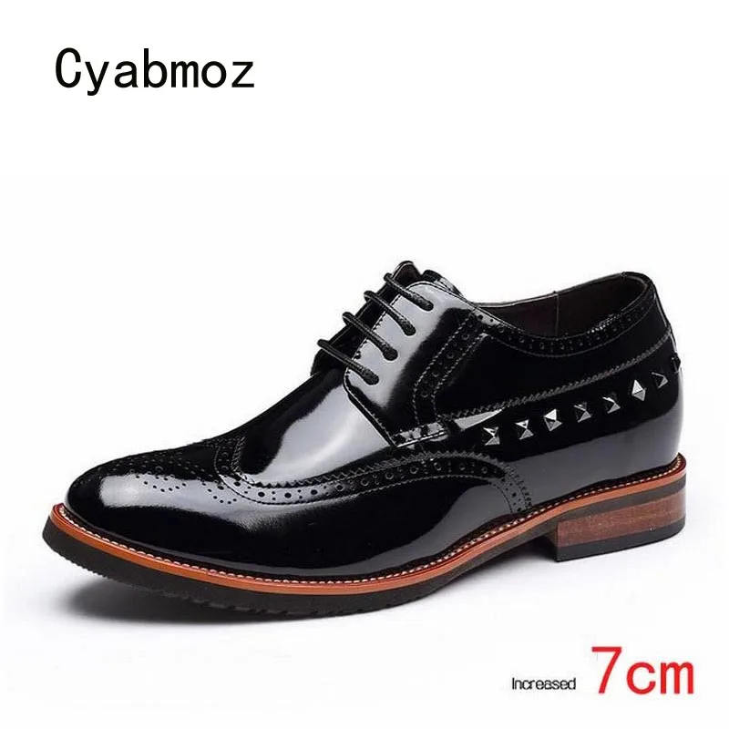 Cyabmoz Men Genuine leather Invisibly 7cm Height Increasing Shoes Rivet Carving Hidden Heels Elevator Man Dress Business Shoes
Cyabmoz Men Genuine leather Invisibly 7cm Height Increasing Shoes Rivet Carving Hidden Heels Elevator Man Dress Business Shoes