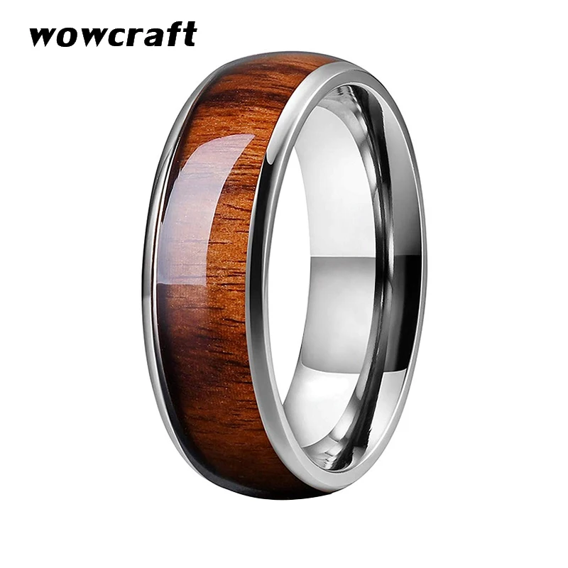 8mm Koa Nature Wood Inlay Tungsten Carbide Ring for Men Wedding Band Polished Shiny Comfort Fit
8mm Koa Nature Wood Inlay Tungsten Carbide Ring for Men Wedding Band Polished Shiny Comfort Fit